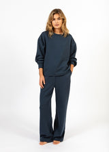 Coster Copenhagen Heart Billie Round-Neck Sweatshirt in Navy - CCH1318-254