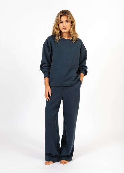Coster Copenhagen Heart Billie Round-Neck Sweatshirt in Navy - CCH1318-254