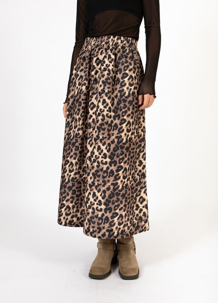 Coster Copenhagen Heart Elise Long Skirt in Leopard Print - CCH4542-254