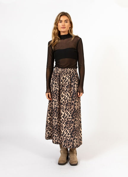 Coster Copenhagen Heart Elise Long Skirt in Leopard Print - CCH4542-254