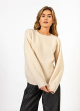 Coster Copenhagen Heart Emma Round-Neck Sweater in Creme - CCH2187-254