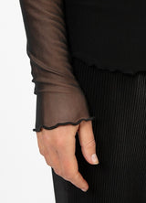 Coster Copenhagen Heart Eve Mesh Turtleneck in Black - CCH1175-254