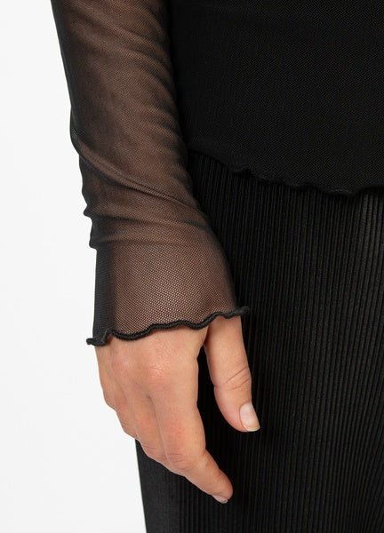 Coster Copenhagen Heart Eve Mesh Turtleneck in Black - CCH1175-254
