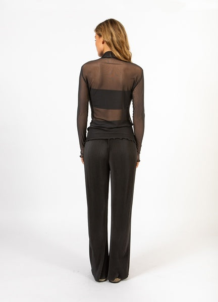 Coster Copenhagen Heart Eve Mesh Turtleneck in Black - CCH1175-254