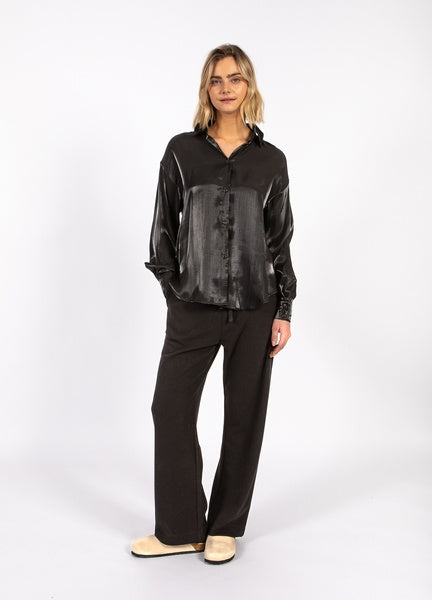 Coster Copenhagen Heart Jolie Metallic Shirt in Black - CCH1295-255