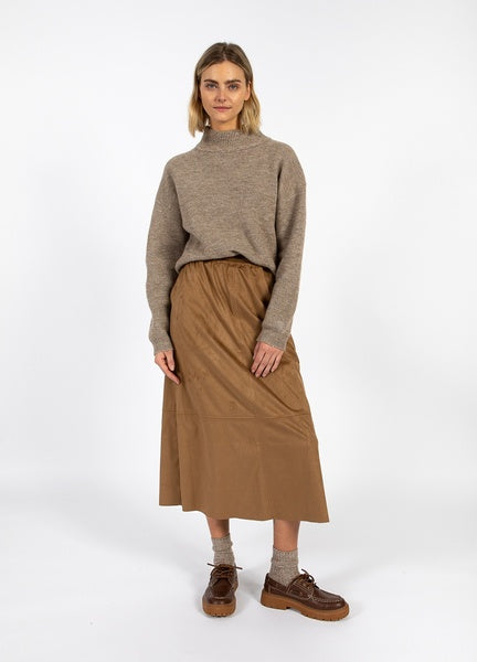 Coster Copenhagen Heart Romy Long Skirt in Golden Brown - CCH4545-255