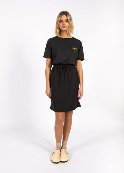 Coster Copenhagen Heart Tiny Bow Tee in Black - CCH1205-255