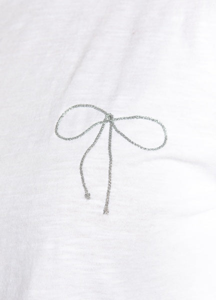 Coster Copenhagen Heart Tiny Bow Tee in White - CCH1205-255