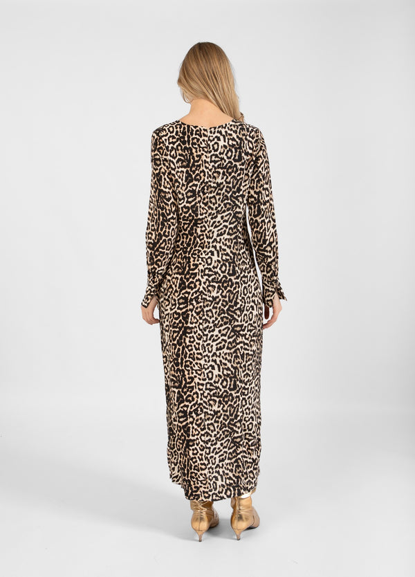 Coster Copenhagen Midi Dress-Leopard Print-244-5404