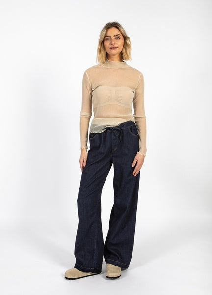Coster Copenhagen Heart Off White Glitter Eve Mesh Turtleneck - CCH1175-255
