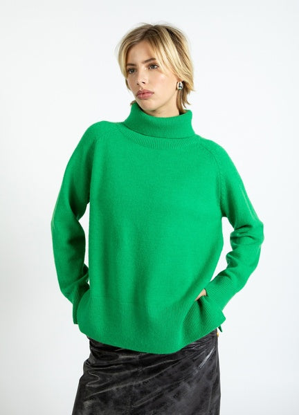 Coster Copenhagen Sweater with High Neck in Lush Green - 254-2418