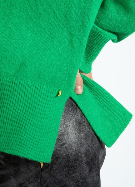 Coster Copenhagen Sweater with High Neck in Lush Green - 254-2418