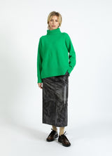 Coster Copenhagen Sweater with High Neck in Lush Green - 254-2418