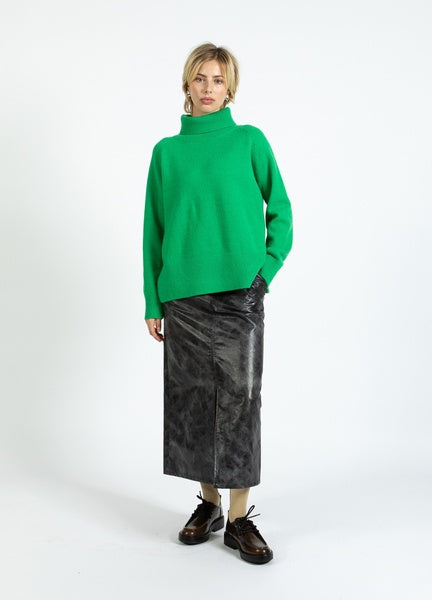 Coster Copenhagen Sweater with High Neck in Lush Green - 254-2418