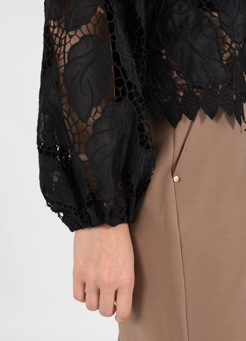 Coster Copenhagen Lace Shirt-Black-244-1417