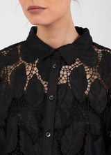 Coster Copenhagen Lace Shirt-Black-244-1417