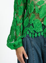 Coster Copenhagen Lace Shirt in Lush Green - 254-1417