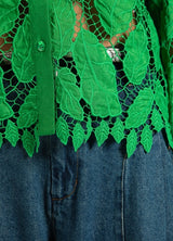 Coster Copenhagen Lace Shirt in Lush Green - 254-1417