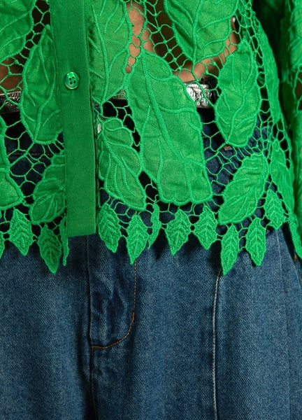 Coster Copenhagen Lace Shirt in Lush Green - 254-1417