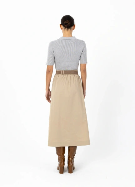 Coster Copenhagen Phoebe Long Skirt in Sand - 261-4509H