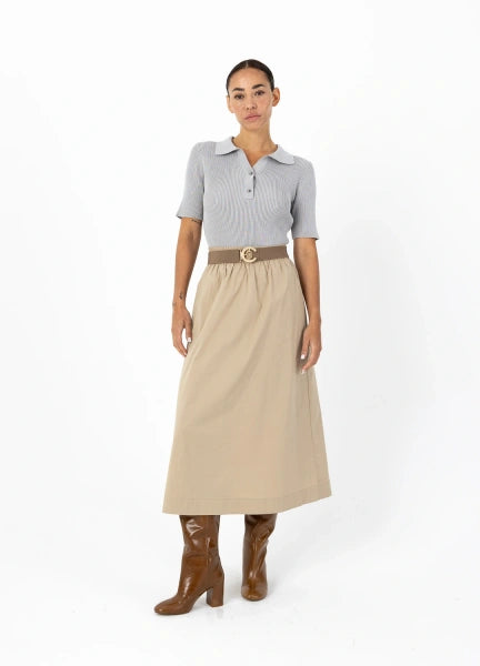 Coster Copenhagen Phoebe Long Skirt in Sand - 261-4509H