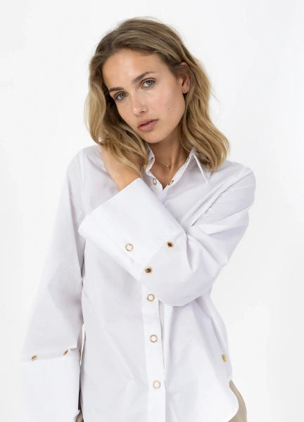 Coster Copenhagen White Shirt with Back Pleats