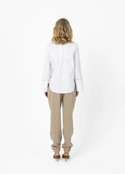 Coster Copenhagen White Shirt with Back Pleats