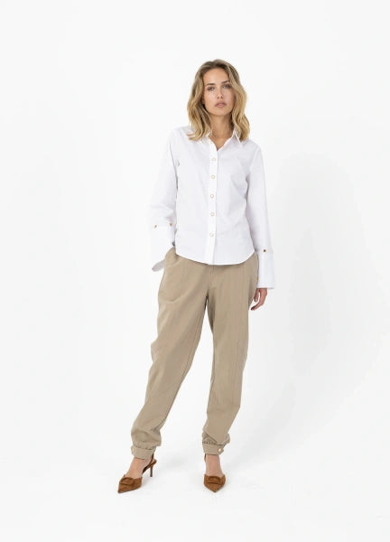 Coster Copenhagen White Shirt with Back Pleats