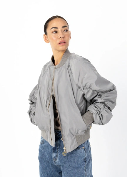 Coster Copenhagen Short Bomber Jacket in Light Olive - 261-6401