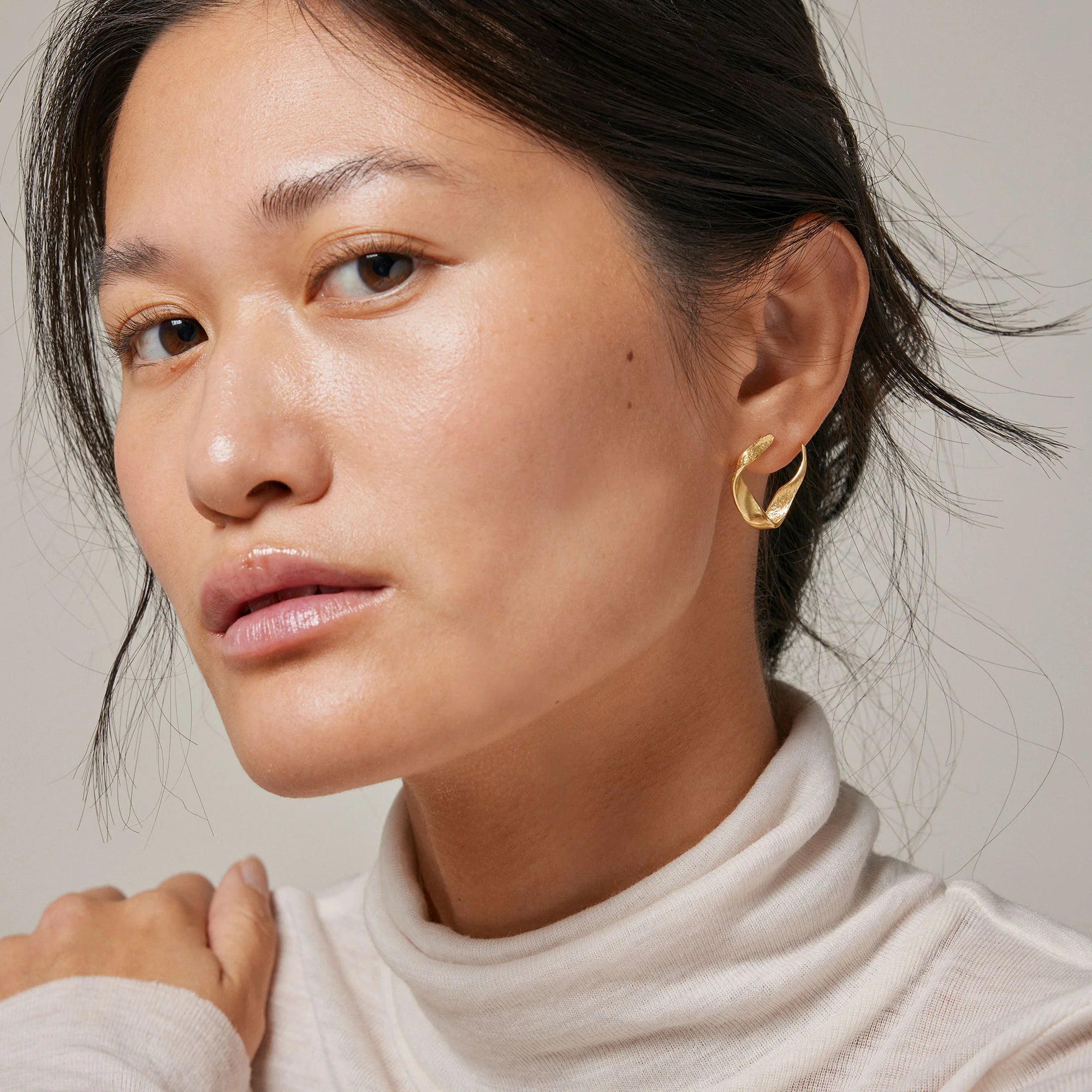 enamel copenhagen dalia earrings gold evalucia boutique perth scotland