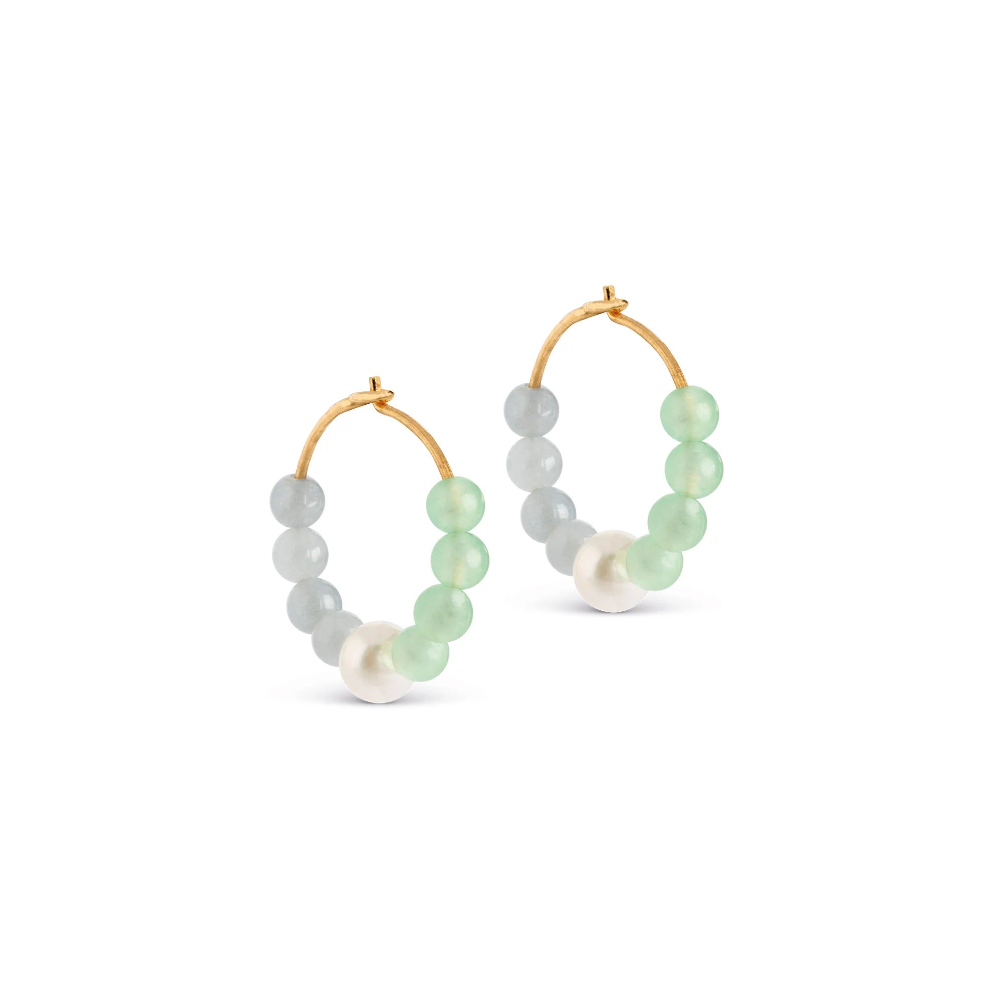 Enamel Copenhagen Kalea Hoops-Light green, pearl and light blue