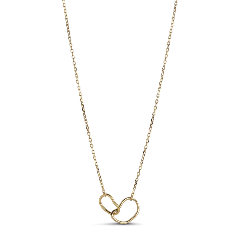 Enamel Copenhagen Organic Double Circle Necklace-Gold
