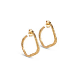Enamel Copenhagen Sway Hoop Earrings-Gold