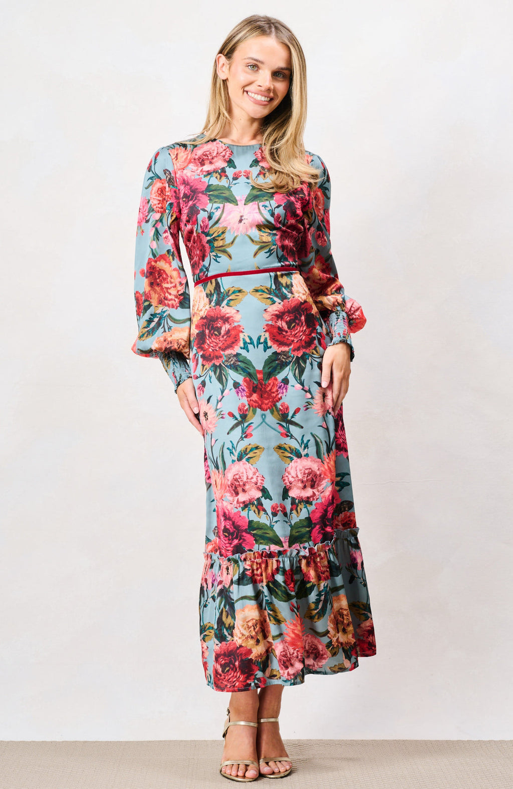 Hope & Ivy The Fawn Midi Dress