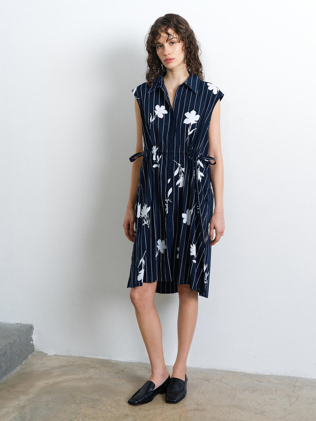 French Connection Cambria Sleeveless Dress in Navy - 719B3