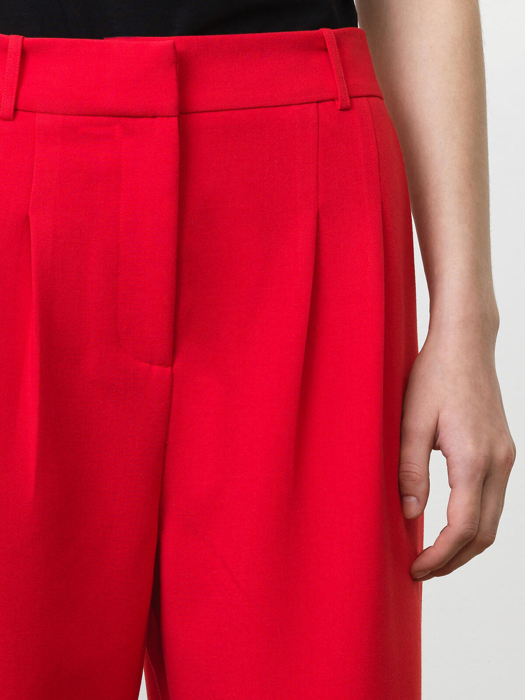 French Connection Carlie Suiting Trouser in Watermelon Red - 749G6