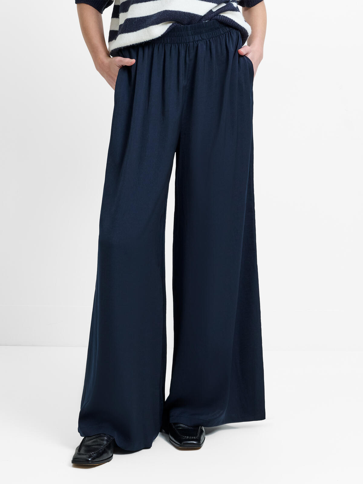 French Connection Damasco Air Flow Trousers in New Navy - 749F5