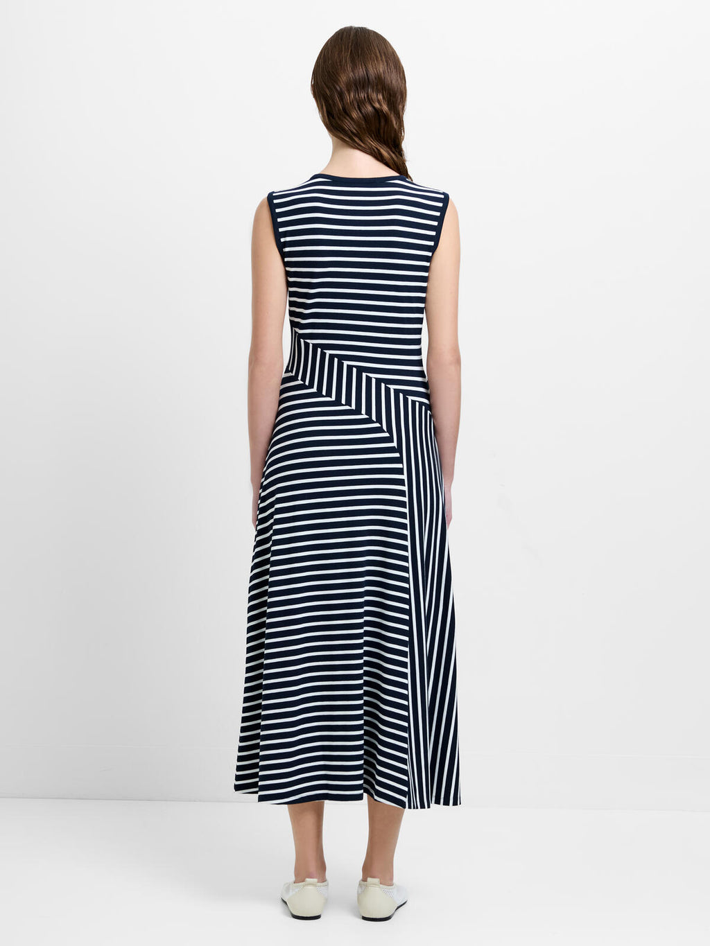 French Connection Kyra Jersey Cut Midi Dress in Navy