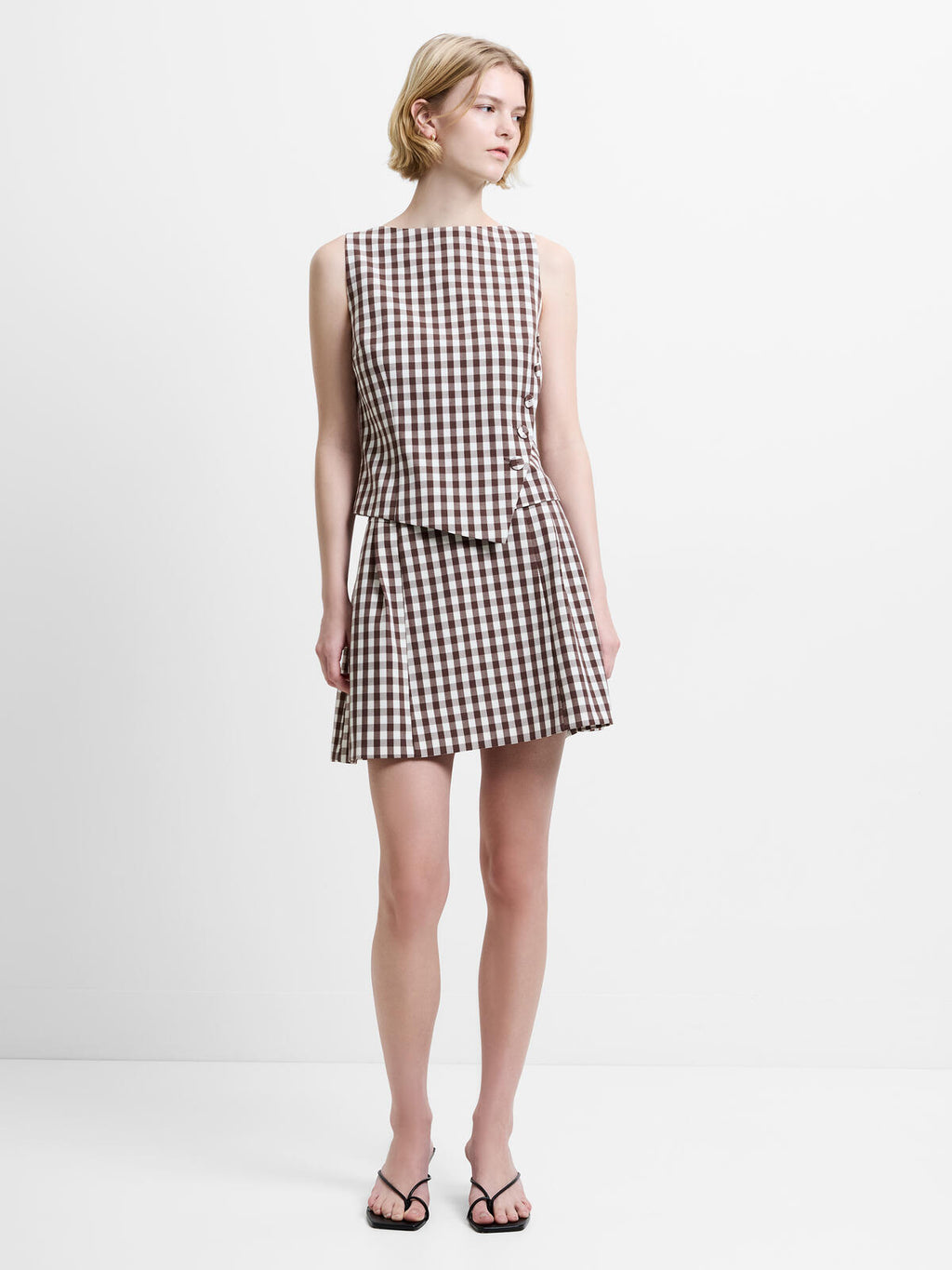 French Connection Lexi Asymmetric Top in Espresson Brown