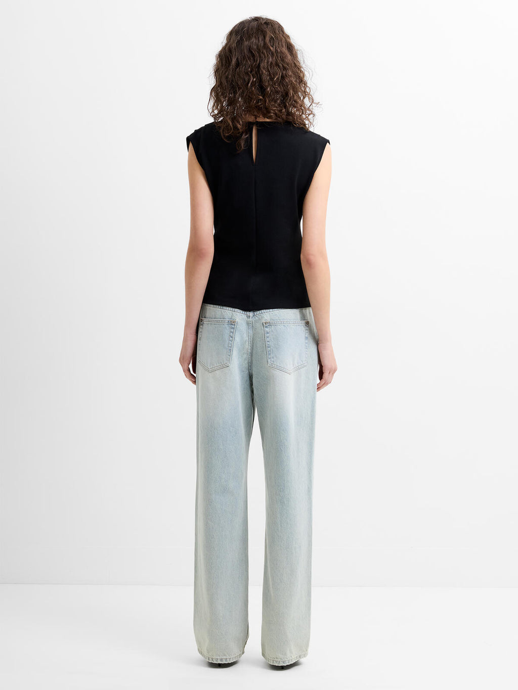 French Connection Zion Jersey Belted Shift Top in Black - 769C5