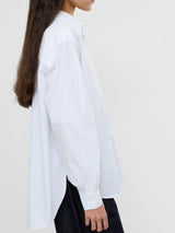 French Connection Cambria Cotton Embellished Shirt in Linen White - 72ZBK