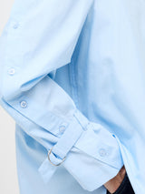 French Connection Cambria Longline Side Slit Shirt in Arctic Blue - 72ZAC