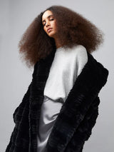 french connection daryn faux fur coat black evalucia boutique perth scotland