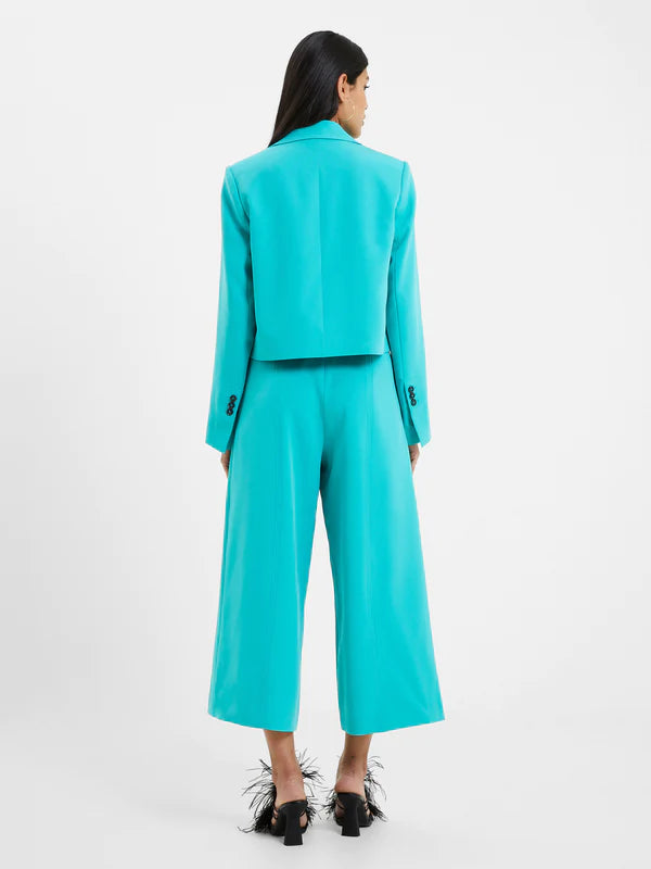 French Connection Echo Crepe Culottes-Jaded Teal-74VBC