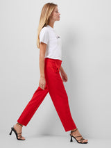French Connection Echo Tapered Trouser-True Red-74WAY