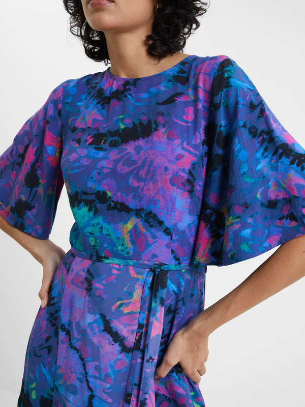 French Connection Gabriella Delph Midi Dress-Blue Depths Eva Lucia French Connection Gabriella Delph Midi Dress-Blue Depths Eva Lucia