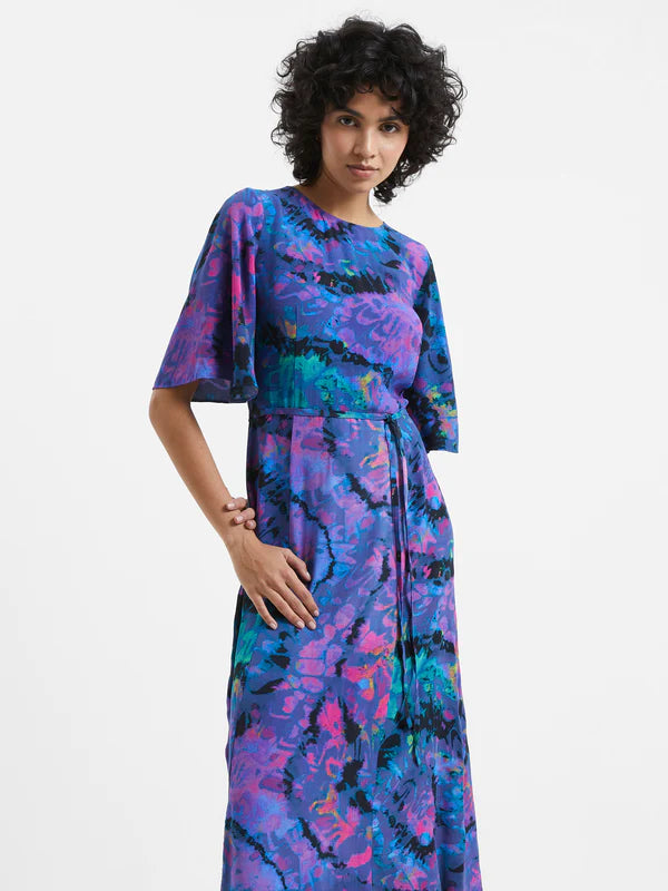 French Connection Gabriella Delph Midi Dress-Blue Depths Eva Lucia French Connection Gabriella Delph Midi Dress-Blue Depths Eva Lucia