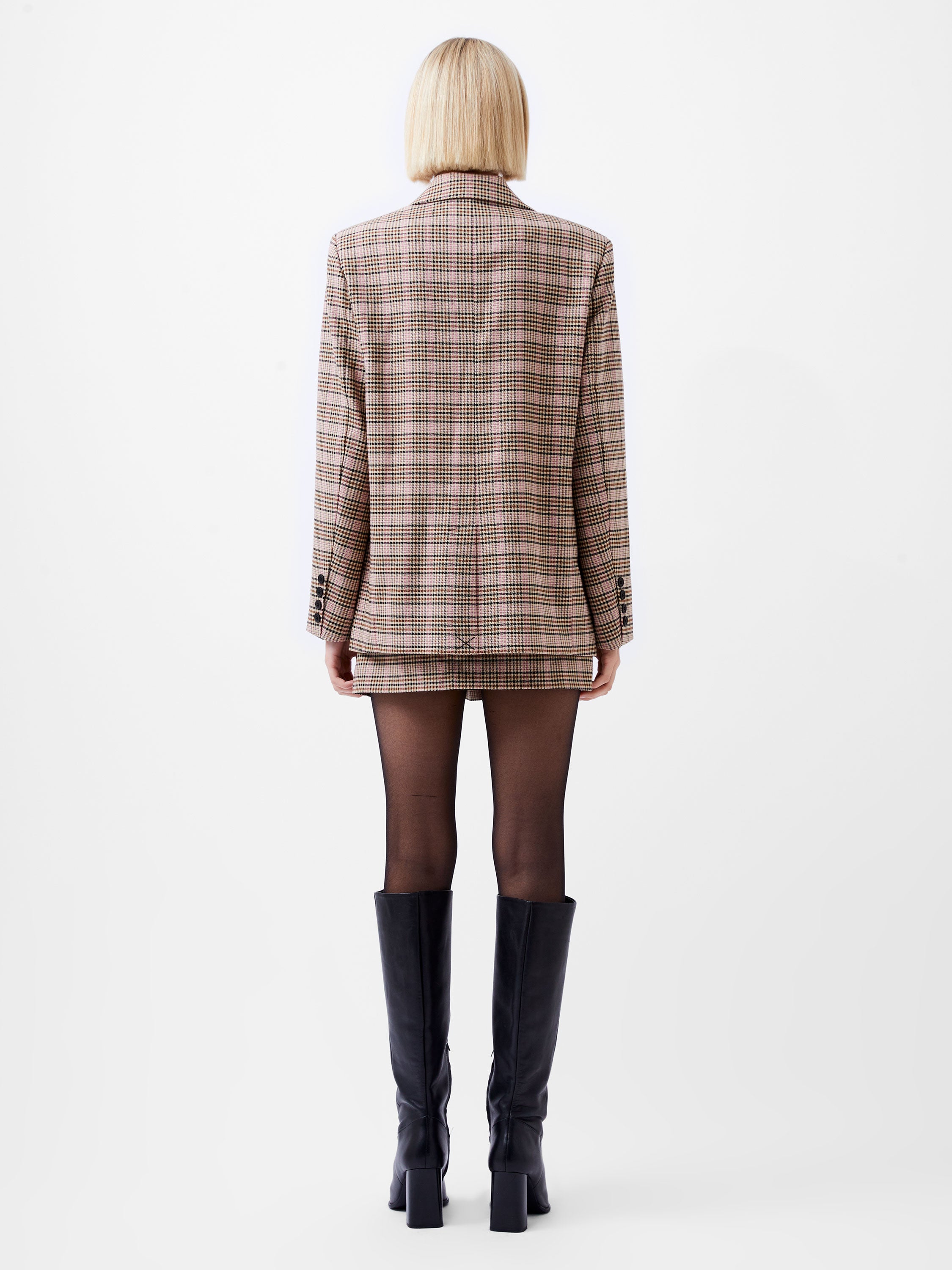 French Connection Gina Check Blazer-Pink Check-75XAY