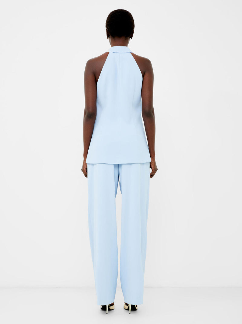 French Connection Harrie Suiting Halter neck Waistcoat-Cashmere Blue-7GWAE