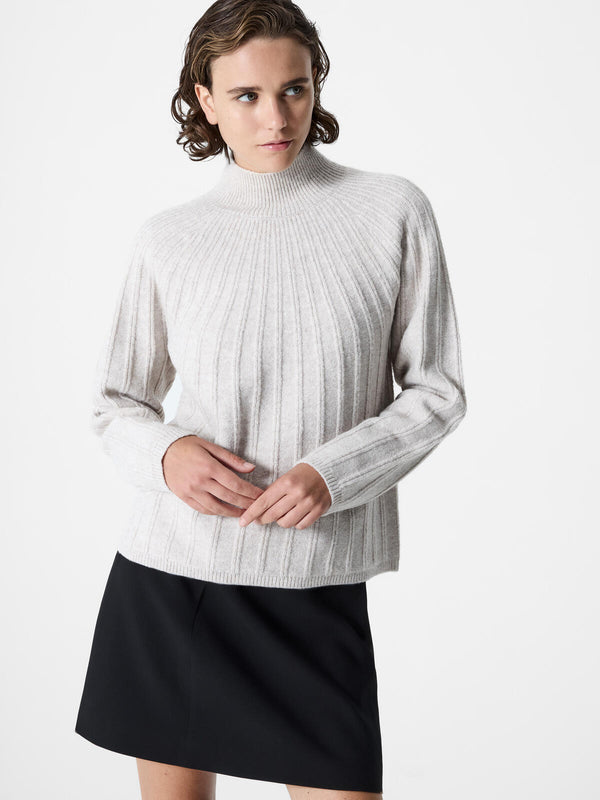 French Connection Kezia Grown on Knit Jumper in Pebble Neutral - 78ZAC